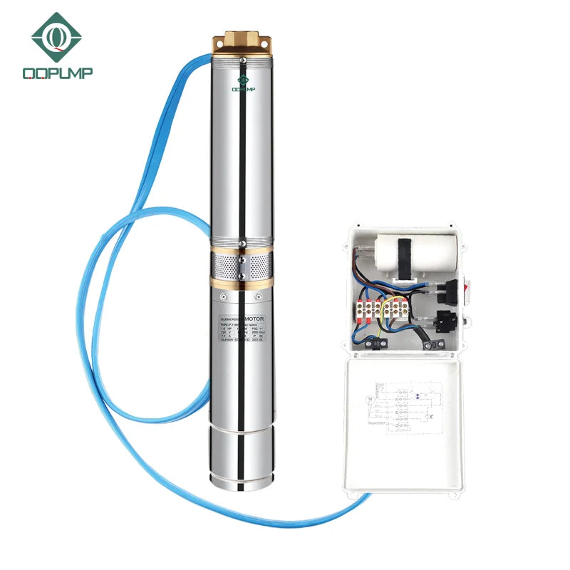 QQPUMP Hot Selling 3SDM1.8/26 1HP 220V Small Diameter Deep Well Pump Pencil Submersible Pump for Deep Well