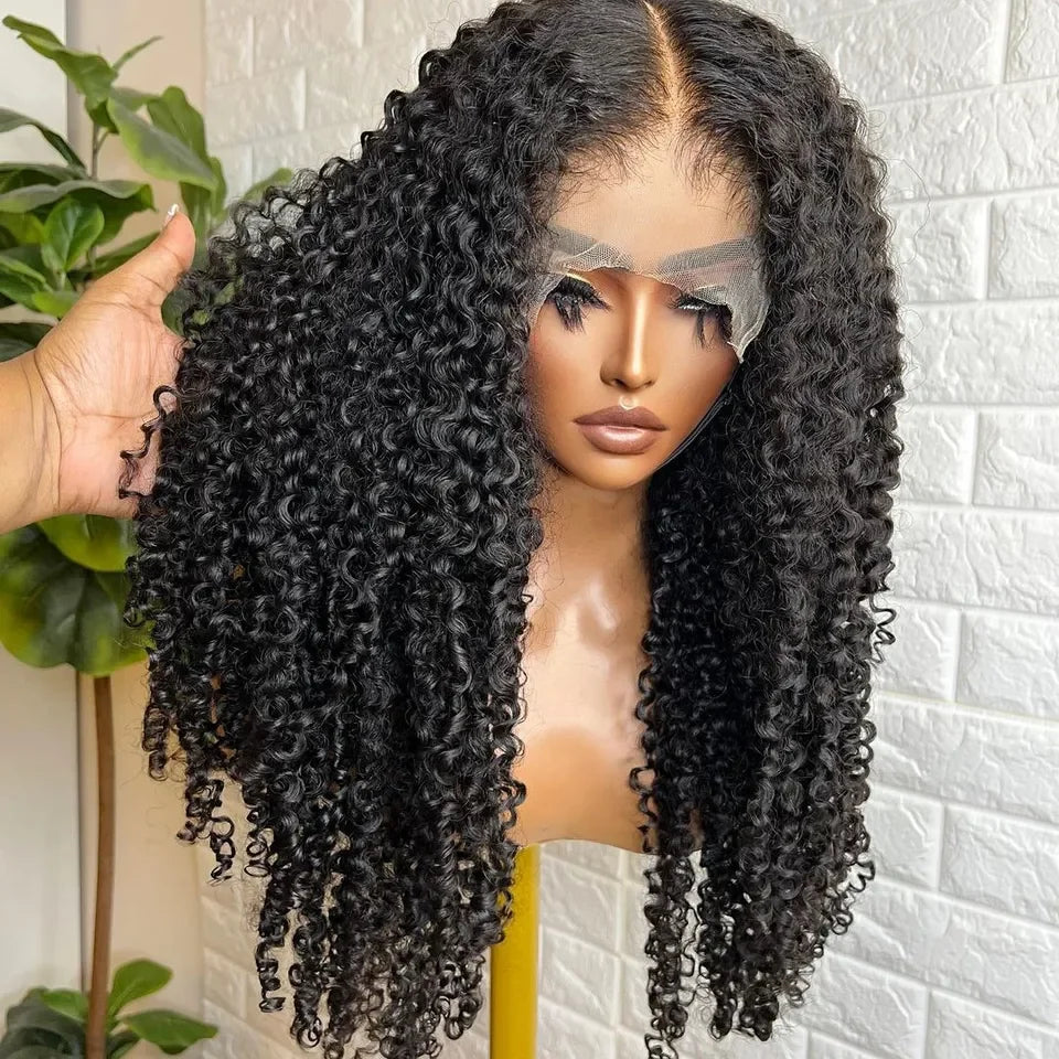 Brazilian Mink Virgin Human Hair Deep Wave Curly 360 Full Lace Curly 40 Inch Human Hair Full Lace Front Wig