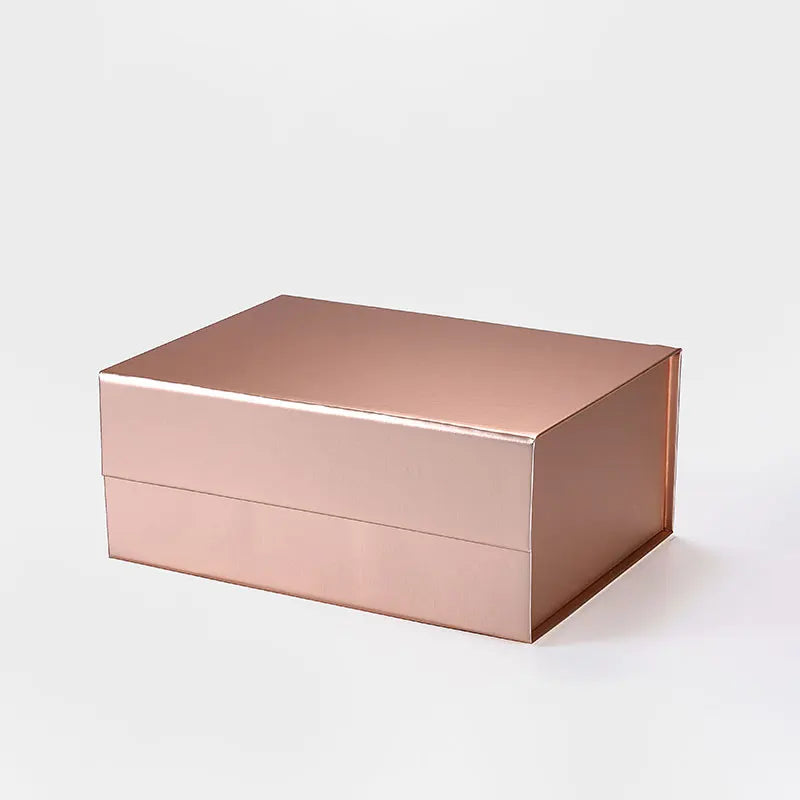 Geoto Packaging Wholesale Rose Gold Trinket Accessories Packaging Folding Gift Boxes