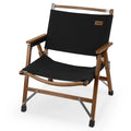KingGear New Arrive Teak Beech Wood Camping Chair Lightweight Portable Outdoor Beach Folding Kermit Chair Outdoor Furniture