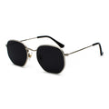 Wholesale Retro UV400 Sunglasses with Hexagon Metal Frame Gradient Lenses Gold and Silver Frame Colors for Men and Women