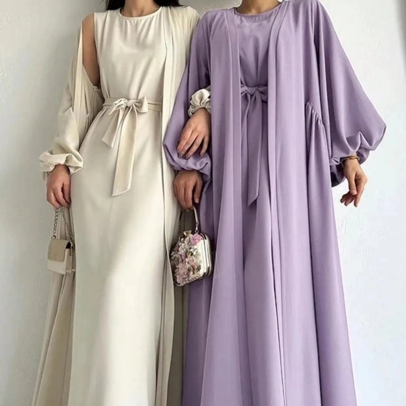 Uxi 2024   Abayas Dubai Middle East Simple Modest Kaftan Islamic Clothing Abaya Women Muslim Dress