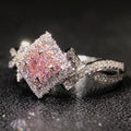 Creative Cross Winding Platinum Plated Romantic Zircon Micro Insert Ring for Women Daily Life Welwish Wedding Engagement