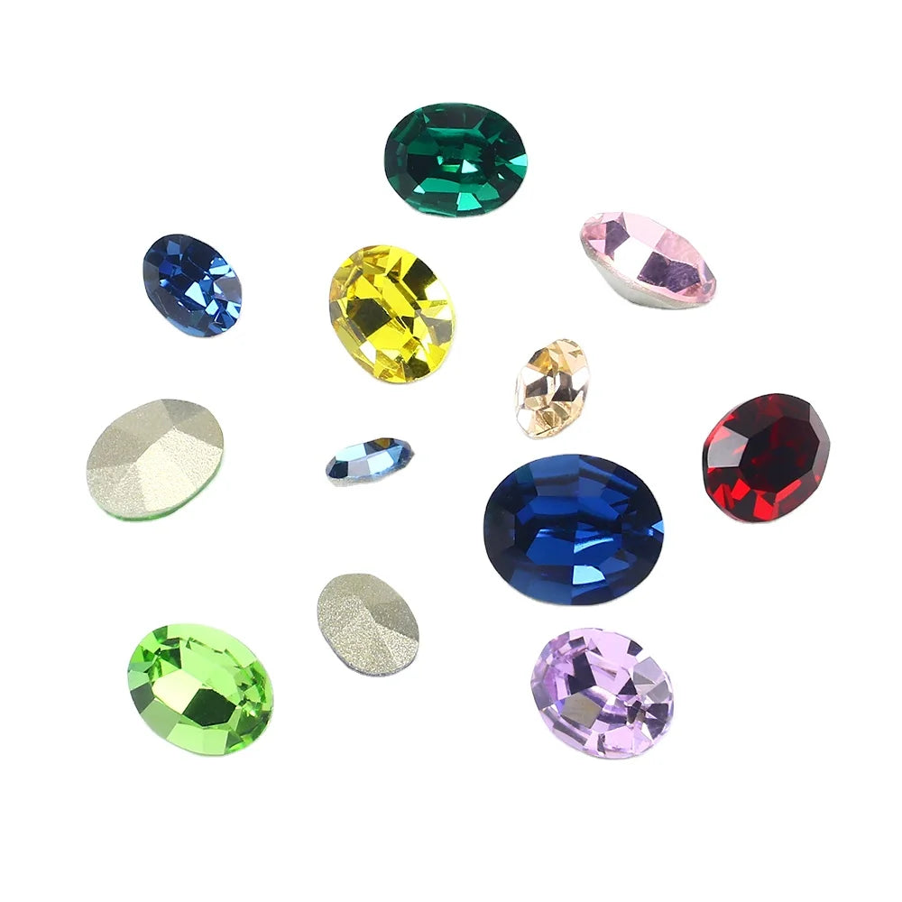Dongzhou 8*6mm Oval Shape K9 Crystal Fancy Stone Glass Rhinestones Wholesale Loose Crystal Beads for Jewelry Diy Accessories