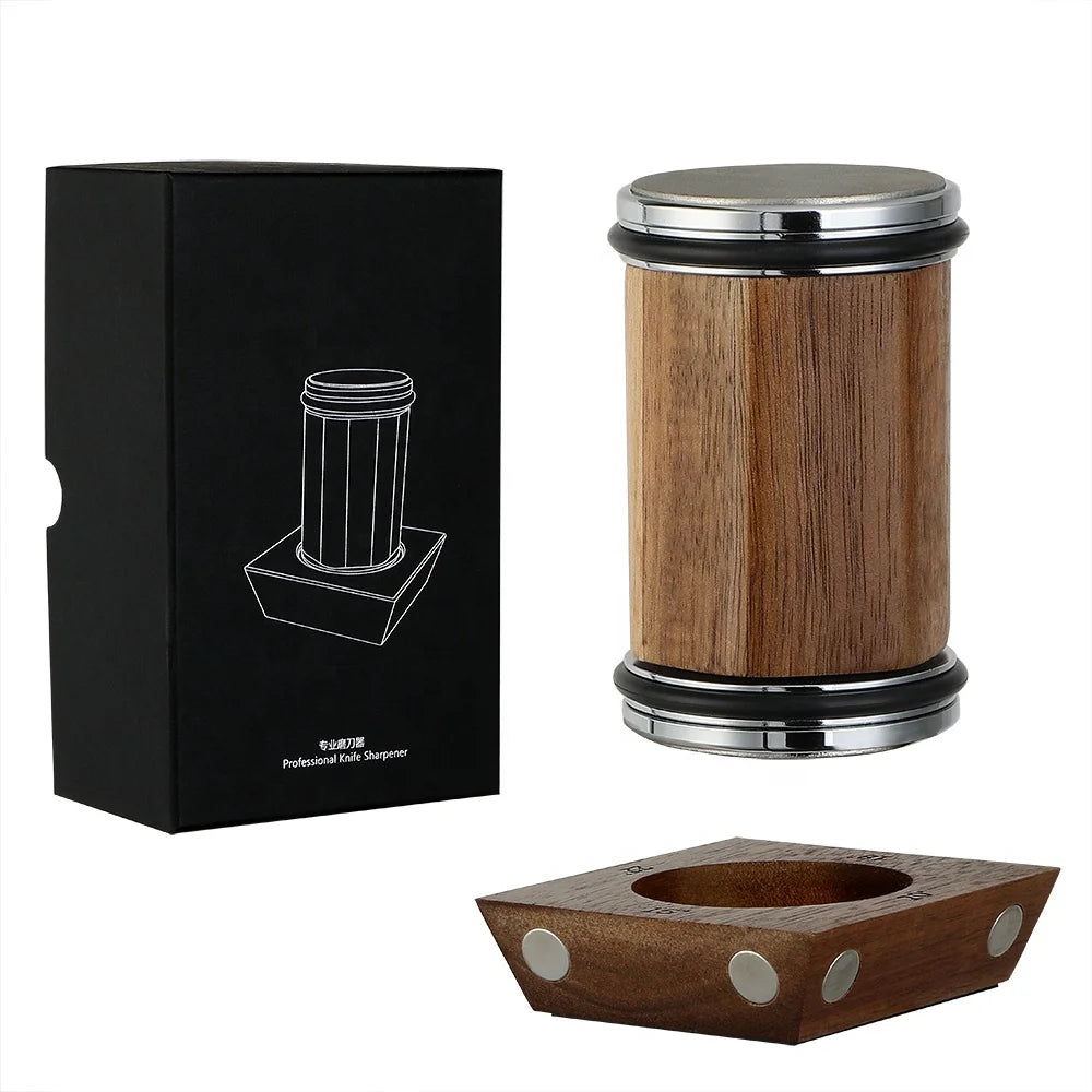 Kitchen Detachable Sharpening Stone Kit Manual Tumbler Diamond Knife Sharpener Roller Rolling Knife Sharpener Set for Knives