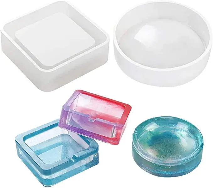 Silicone Ashtray Molds Custom Logo Moulds Cake Tools Flexible Zodiac Signs Silicone Mold for Resin Casting Resin for Free