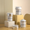 BORUI Acrylic Pump Jar 15g 30g 50g Vacuum Airless Dispenser Cylinder Cosmetic Skincare Jar for False Eyelashes Packaging