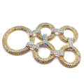 Fashion Gold-plated Crystal AB Rhinestone Bikini Hardware Connector for Swimsuit DecorationRhinestone Connector for Bikini