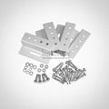 Solar Panels Mounting Z Shape PV Brackets Wall Mounts Kit for Flat Roof or Caravan RV Boat Off Grid