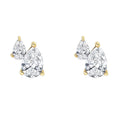 Gemnel Fashion Jewellery 925 Sterling Silver Diamond Dual Gradient Pear Cz Stud Earrings