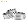 8mm Flat Edge Matte Finished Grooved Stainless Steel Ring Cores Blanks for Jewelry Making