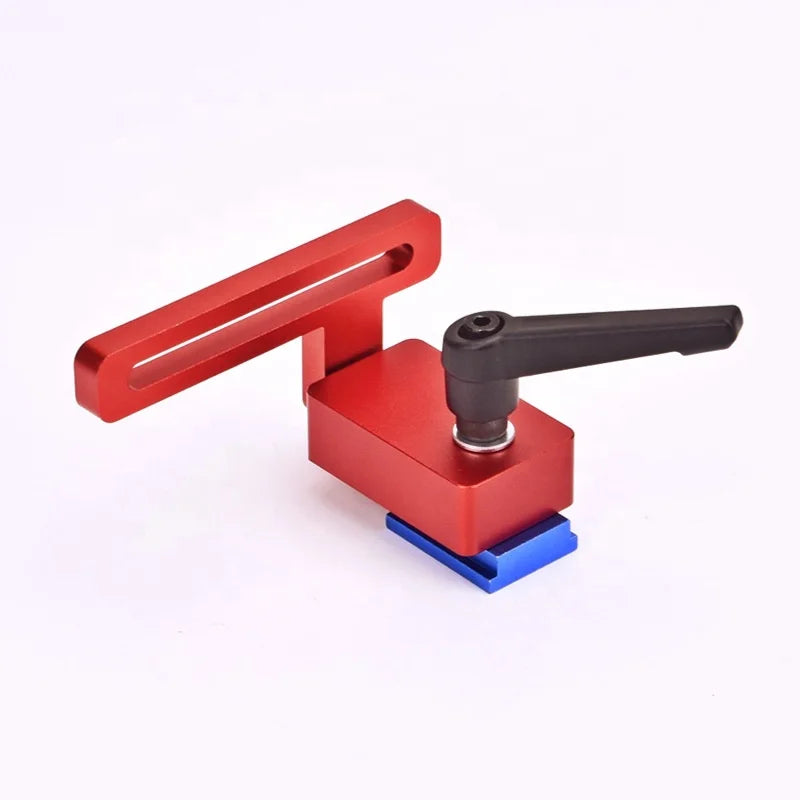 30mm Aluminum Alloy T Track Adjustable Manual Flip Accurate Miter Locator with Sliding Brackets and Stop Scale