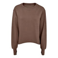280G Polyester Cotton Spandex Custom Long Sleeve T Shirt Women Plain Color Crewneck Casual Loose T Shirt
