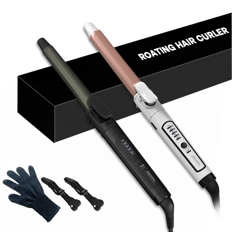 Custom Logo Auto Hair Waver Curler Popular PTC Heater LCD Electric Portable Rollers Set Titanium Ceramic Material