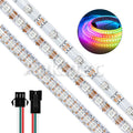 5m/roll WS2812B LED 5050 SMD RGBIC 30-144 LEDs/m Flexible White FPC Waterproof IP65 Pixel Strip Light DC 5V Voice Control
