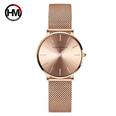 Hannah Martin CC36 Watch Women Luxury Quartz Steel Ladies Watches Fashion Elegant Dress Lady Bracelet Wrist Relogio Feminino