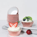1000pcs Packaged Oval Rose Gold Aluminum Foil Paper Cupcake Cups 50*30 Eco-Friendly Disposable for Baking Parties