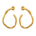Newest Popular Stainless Steel Earring Personalized Hollow Stud Earrings