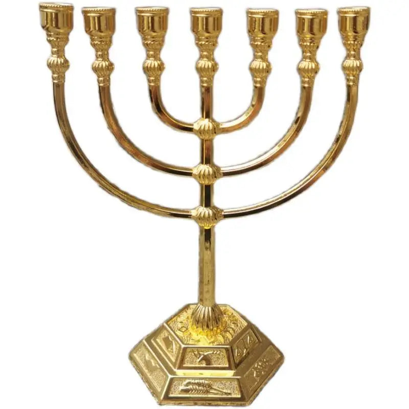 Religious  Gift 7 Pcs Candles Metal Candle Holders