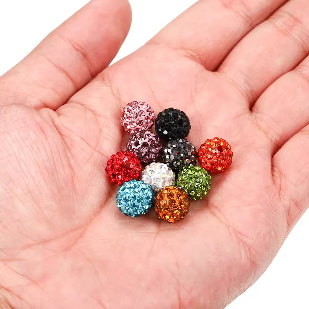 Rhinestone Ball With High Quality Crystal Loose Multicolor Disco Ball  Bead for Jewelry Making