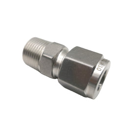 1/2 Male Connector 1/8 Tube 1/8 NPT 3000psi Stainless Steel SS316 Double Ferrule Male Adapter Compression Tube Fitting