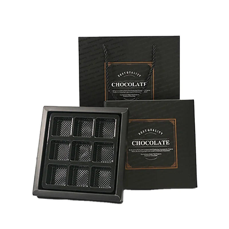Custom logo Square Insert White Cardboard Box Luxury Chocolate Candy folding Boxes Packaging