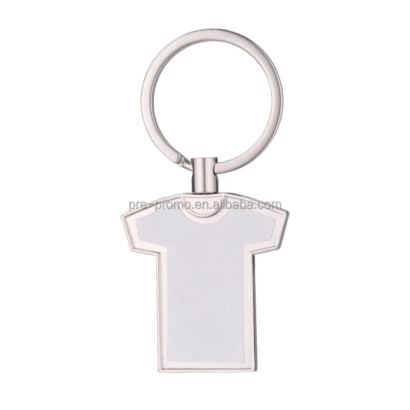 Custom Wholesale T-shirt Shape Metal Blank Sublimation Keychain