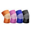 SHIWEI-2140#Colorful Gym Knee Brace Sleeve Compression Nylon Elastic Knee Sleeve Support