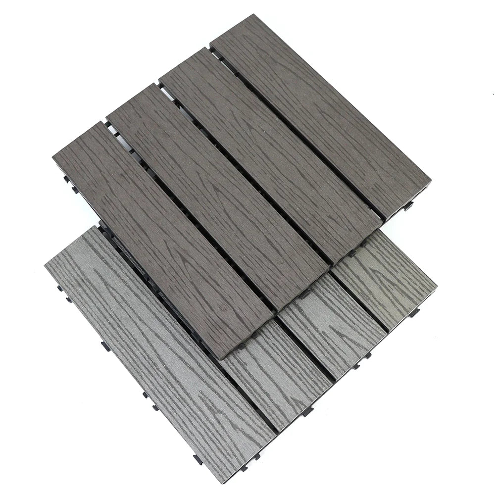 Free Sample Wood Texture Anti-rotten Flooring Hard Wearing House Decorative Interlocking Deck Tiles