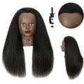 Human Hair African American Salon Practice Hairdresser Braiding Afro Training Mannequin Dummy Doll Head