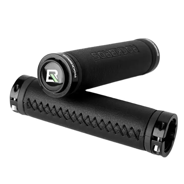 ROCKBROS Microfiber Leather Bicycle Handlebar Grips Ergonomic Design with Anti-Slip Feature for BMX and Mountain Bikes