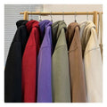 Plus Size Mens 100% Cotton Pullover Hoodie Heavyweight Blanks Double Layer Knitted No String High Quality Ringer Hoodies for Men