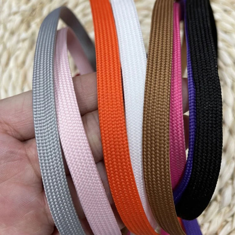 Large Stock Polyester Flat  Cord String for Garment 10 Polyester Braided Flat Cord