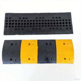 Roadsafe Car Speed Bump Reinforced Rubber Wheel Stopper for Secure Parking Yellow Bump