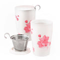 12Oz 350ml Porcelain Tea Steeping Mug with Infuser Basket and Lid Ceramic Tea Infuser Cup for Loose Leaf Tea