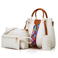 2021 New Style Pu Leather  Women's Bag Bill of Lading Shoulder Slung Child Mother Bag Set of 4 Pieces Ladies Handbags