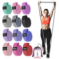 Custom Logo Print Fabric Resistance Band for Working Out 3 Cotton Fabric Long Pull up Bands Set Fitness Fabric Resistance Band