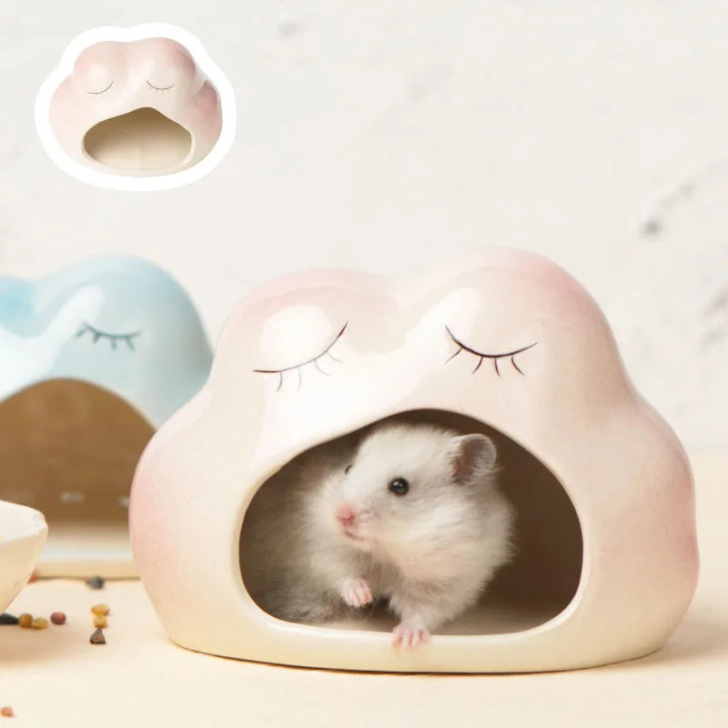 Cute Cloud Hamster Summer Heat Cooling Heat Escape House Hamster Ceramic House