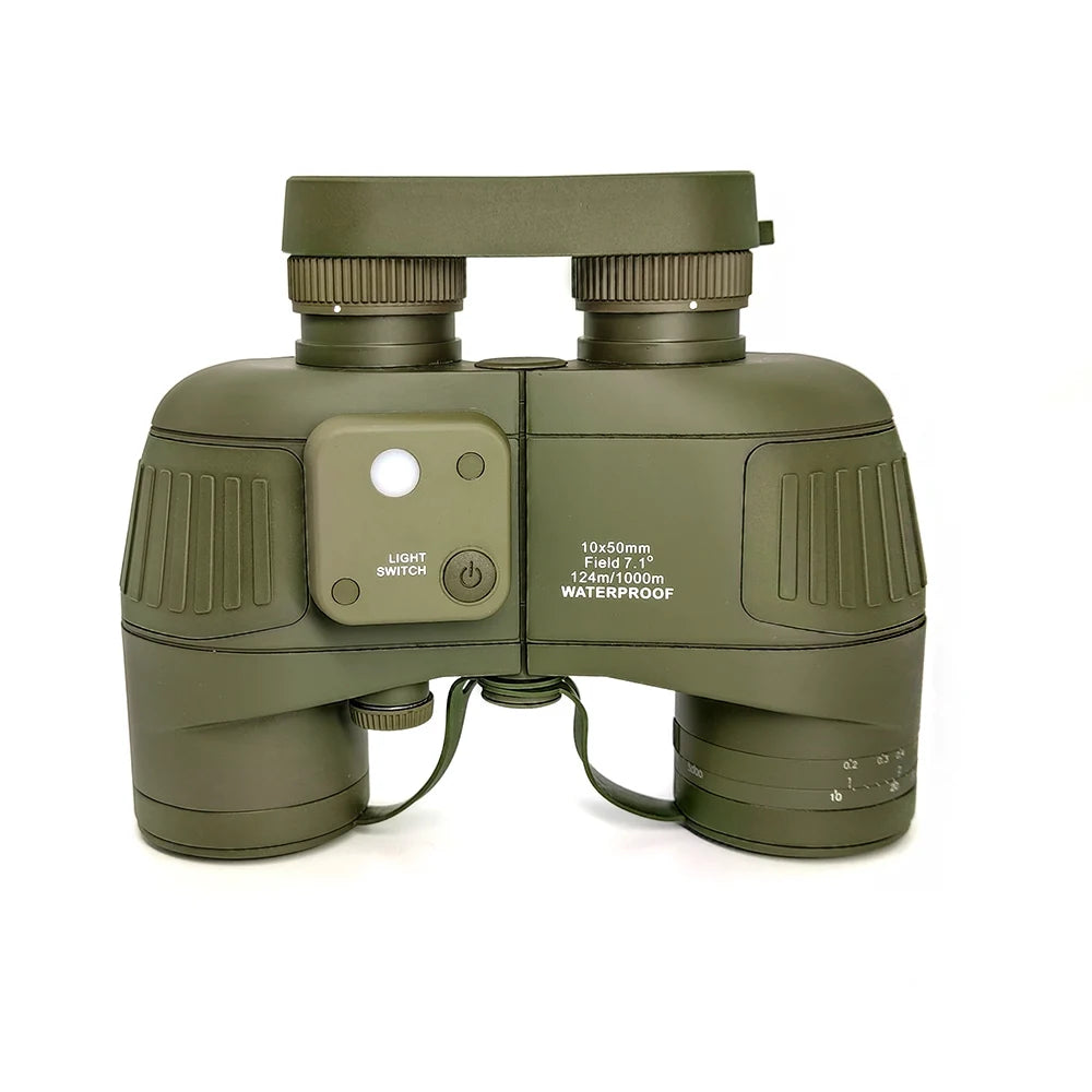 SECOZOOM 7x50 Binoculars for Adults with Low Light Night Vision Compass Rangefinder Binoculars Waterproof