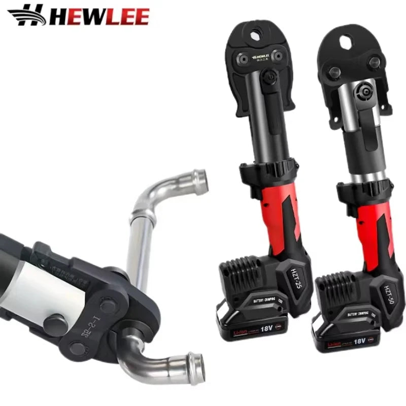 HEWLEE HZT-50 M1554Cordless Battery Operated Copper/Plumbing/Stainless Steel/PEA Pipe Jaw Crimp Standard Die Crimping Pliers