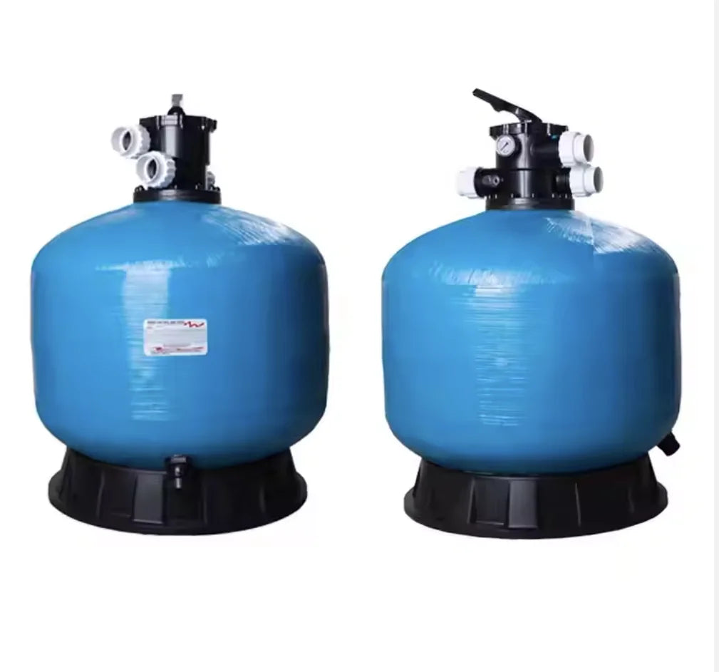 6-Way Multi Port Fiberglass Swimming Pool Sand Filter Pump Top/Side Mount High Efficiency 0.5 HP 147.1gpm Filtration Pools