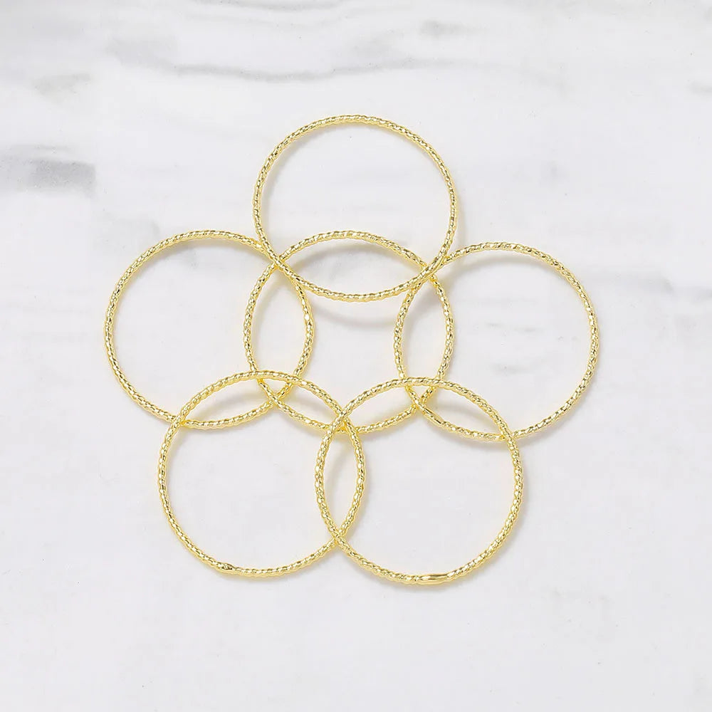 Minimalist Gold Circles Connect Components Versatile Copper Rings Handmade Jewelry Findings Earrings Adorn Necklace Accessories
