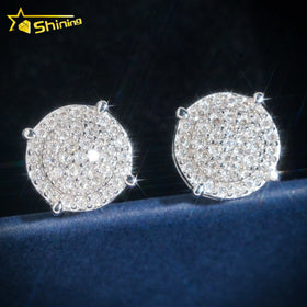 New Fashion Lab Grown Diamond Jewelry 10K Solid Gold HPHT /Moissanite Lab Diamond Stud Earring Dropshipping