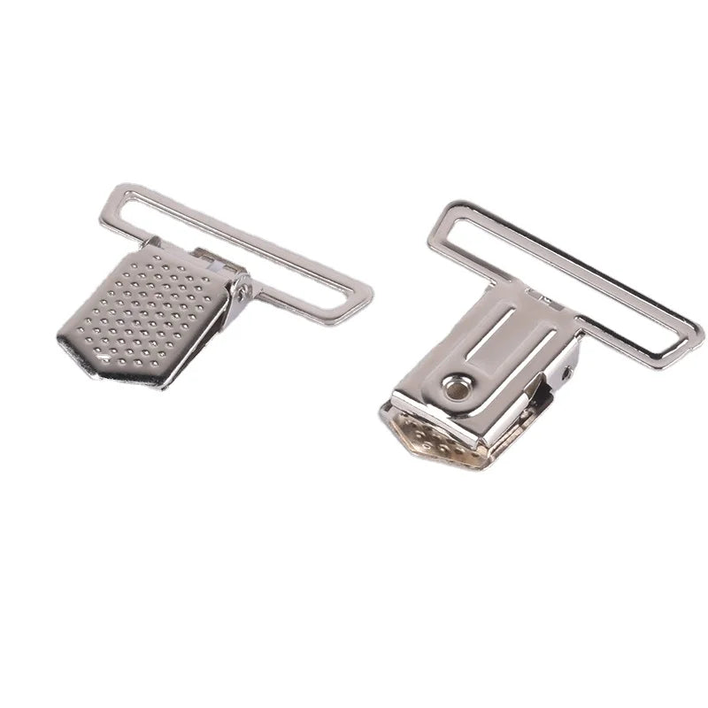 35mm Metal Clip Silver Pacifier Clips Garment Adjuster Suspender Clip