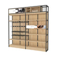 Simple Stylish Supermarket Rack High Quality Display Shelf for Home Boutique Accessories Steel-Wood Combination 50-70kg Load