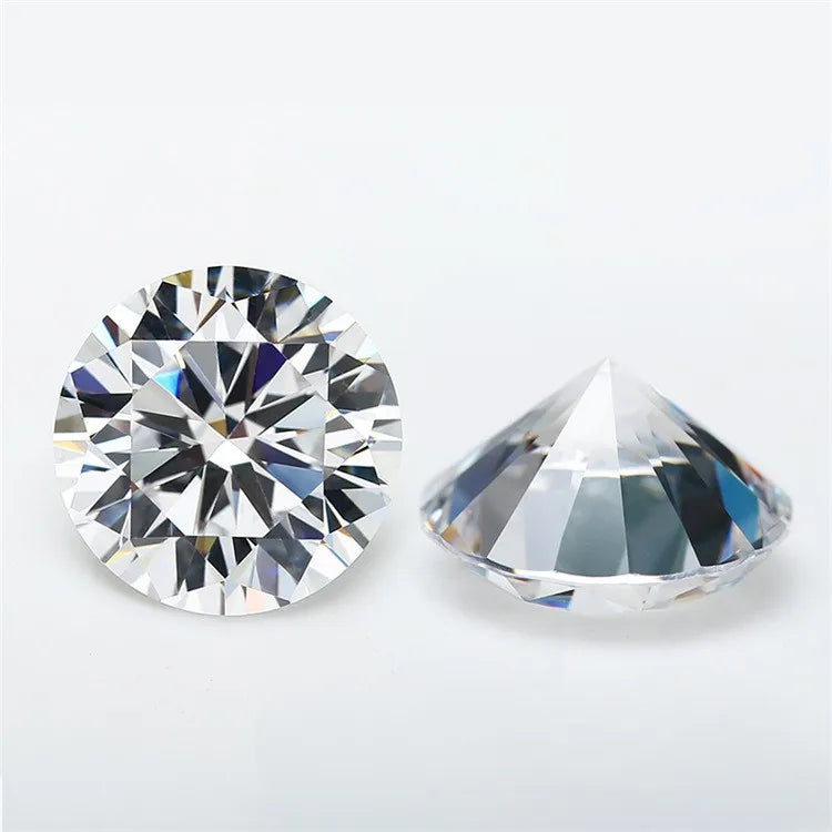 Factory Wholesale Price 5A Synthetic Gems Brilliant Cut CZ Cubic Zirconia Round Loose Gemstone for Fashion Jewelry Accessory