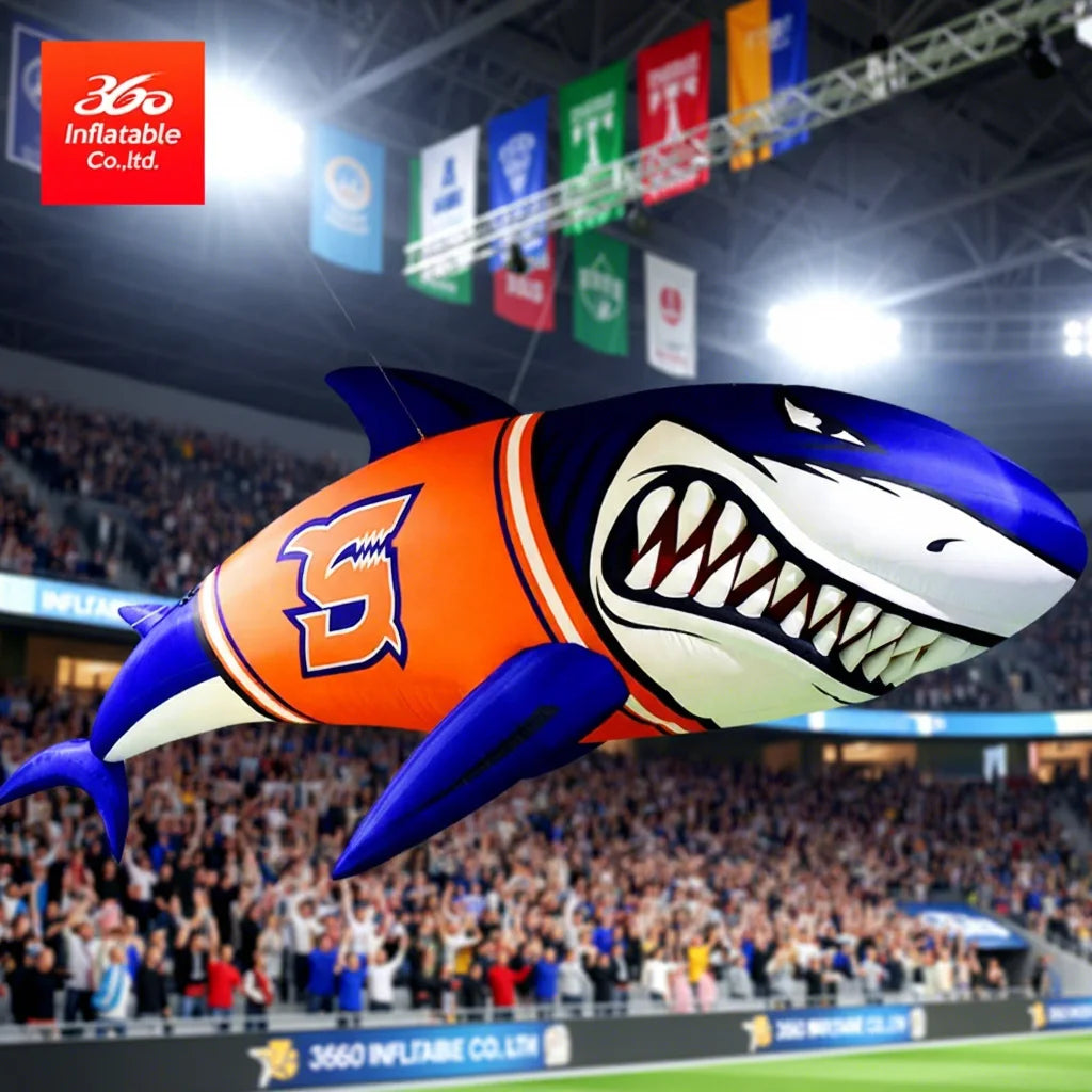 Advertising Inflatable Cartoon Cute Big Shark Inflatable Statue Shark Inflatable Small Animals Fish for Event Decoration