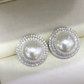 E1835 10-11mm DIY Natural Freshwater Pearl Charm Earrings Mounting Accessory 925 Sterling Silver Gold Plated  Jewelry for Women
