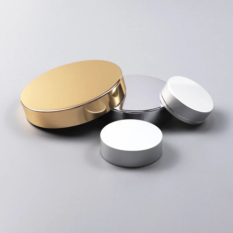 FREE SAMPLES Custom Bottles Caps Anodized Aluminum Metal Lids Silver Gold Lid for Plastic or Glass Jars