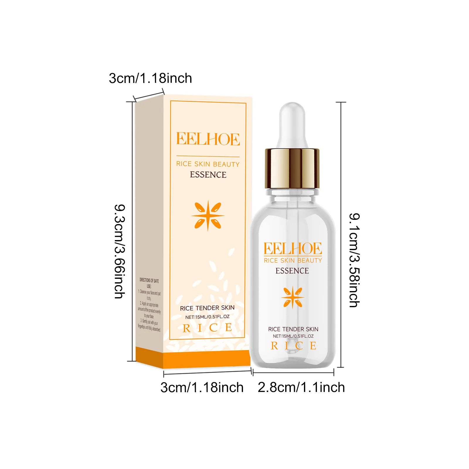 EELHOE Skin Care Moisturizing Whitening Hydrating Rice Extract Face Serum